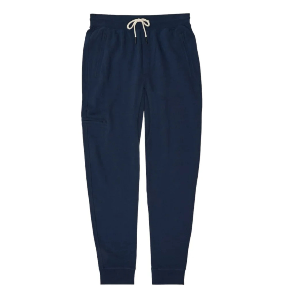 Jason Scott Cargo Sweatpants S Navy 4 Zip Pockets Pima Cotton French Terry